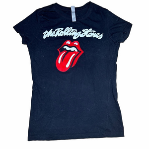 The Rolling Stones Black Classic Rock Tee Size Large